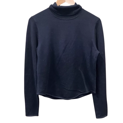 Witchery Black High-Neck Knit Top Size L