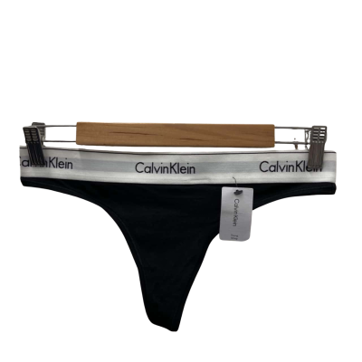 Calvin Klein Womens  Size M Thong String Black RRP $29.95
