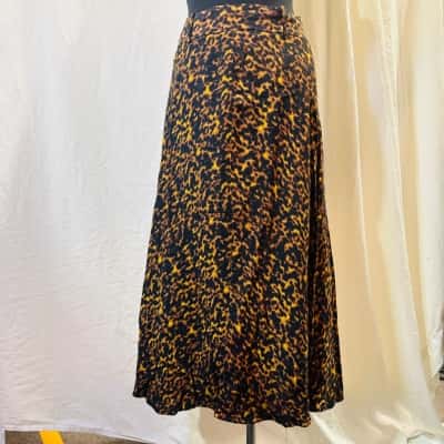 SHEIKE Size 12 Maxi Skirt Animal Print 