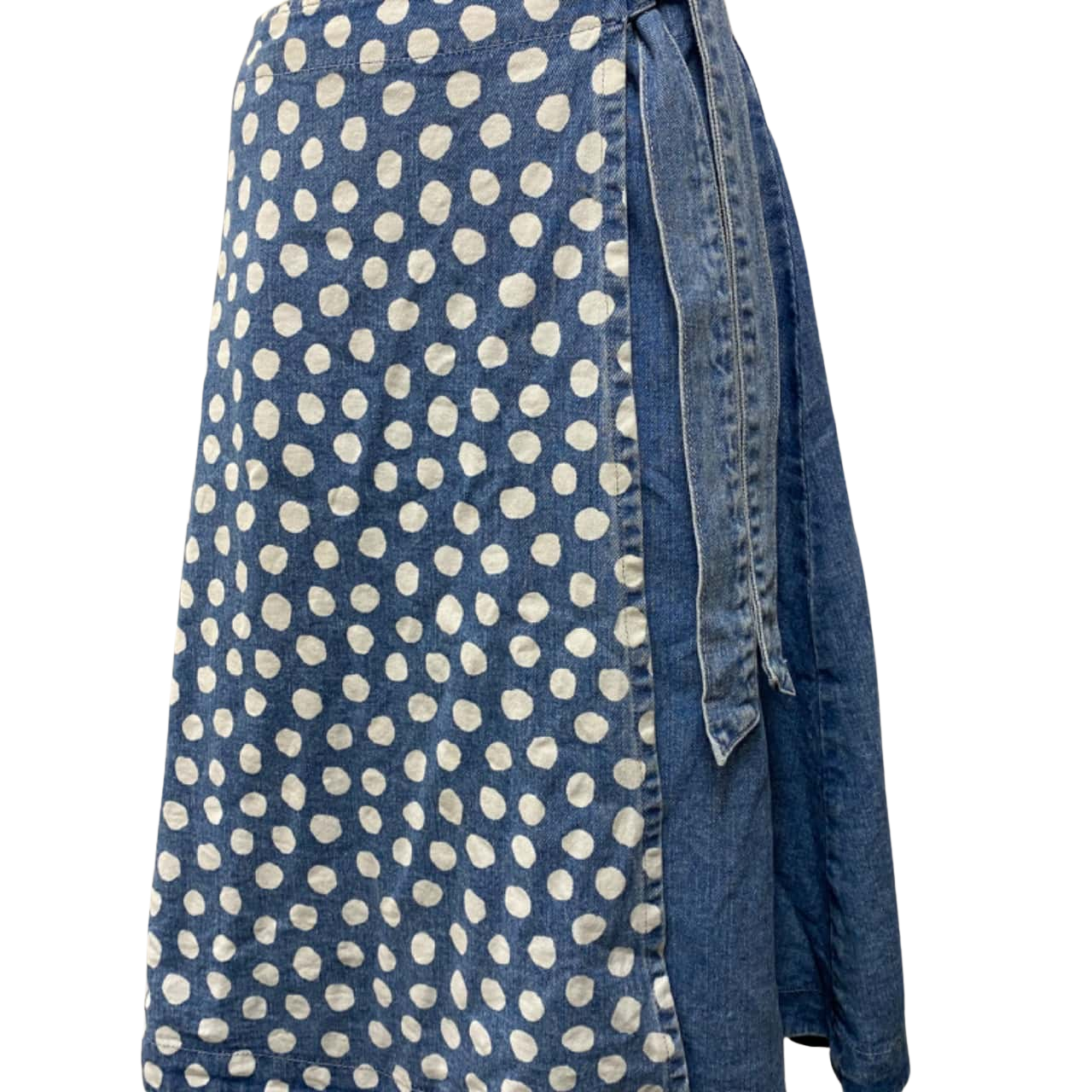 Gorman Womens denim skirt Size 8 Denim / Midi / Wrap Skirt Blue (s)