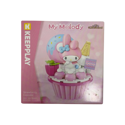Keepplay Sanrio Sweet Cake My Melody Strawberry Cupcake Block Set