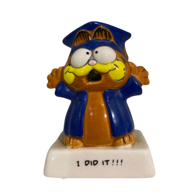 Vintage Garfield Graduation Figurine 