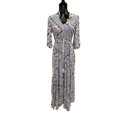Jaase Womens  Size M Maxi Dress Blue / Floral / White BNWT