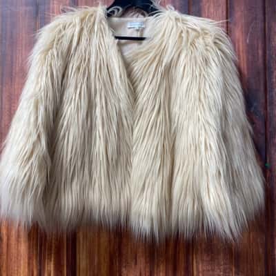 Wayne Cooper  Size S blush fluffy furry jacket 