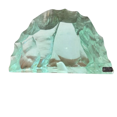 Vintage Kosta Glass Polar Bear Sculpture 