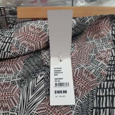 Oxford Womens  Size 10 Midi Skirt Blue / Pattern / White 