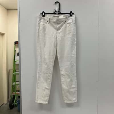 Mia & Moss Womens  Size 14/32 Skinny Jeans White 