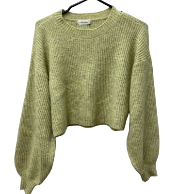 Glassons Womens Cropped Jumper Lemon - Size M 