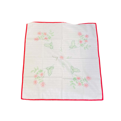Vintage Square Tablecloth 80 x 80 cm Flower Pattern     LM SR
