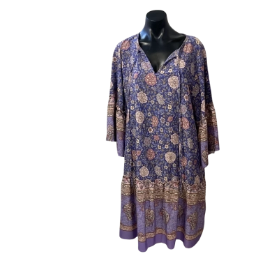  Rusttydustty  Size XL Babydoll Dress Floral / Purple 