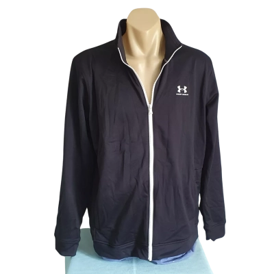 Under Armour Mens  Size XL Front Zipper Black  BNWT