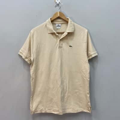 Lacoste Mens  Size L Polo Shirt Beige / Natural 