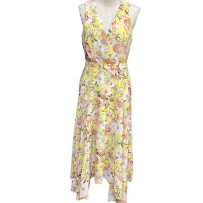 Portmans  Size 10 Sleeveless Dress  Floral / Yellow 