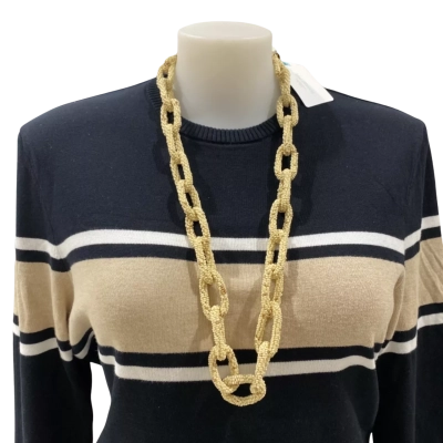 Blue Illusion Beaded Chain Necklace