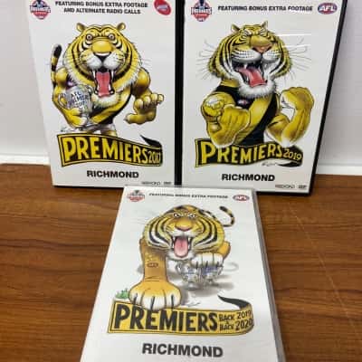 Collection of 3 Richmond Football Club Premiership DVDs 