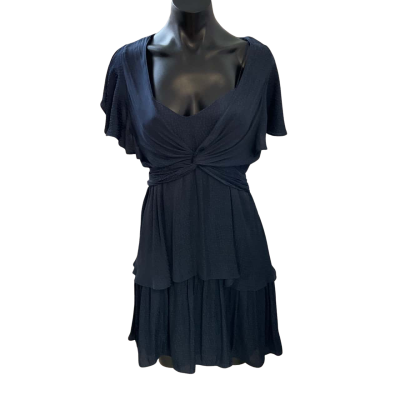 Forever New Womens  Size 8 Navy Blue / Polka Dot 