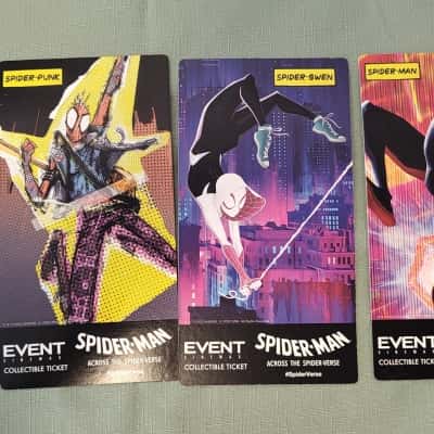 Spider-Man Across the Spider-VerseSpider-Man Across the Spider-Verse Collectible Tickets – Full Set of 4 Characters – Event Cinemas Promotional Items