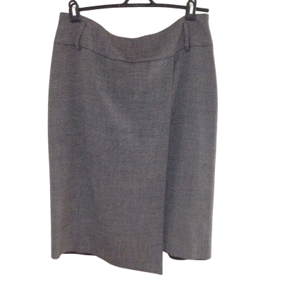 Veronika Maine Womens  Size 14 A-Line Skirt Black  / Checked / Off White 