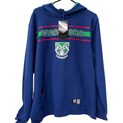 NRL Warriors Adult Fleece Size XL Hoodie Blue 