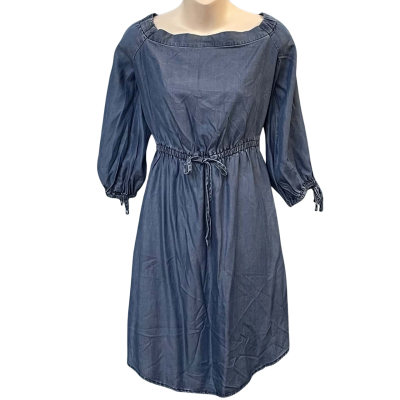 Witchery Womens Size 12 Long Sleeve/Midi/Off The Shoulder Dress Blue
