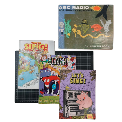 4x Australian Let's Sing/Children's Music Books 