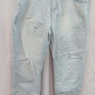 Lee Cooper Womens  Size 12 Distressed Jeans Blue 