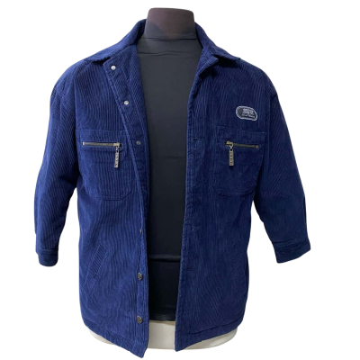  Maga by Magazine Men's Navy Blue Size 10 Corduroy Button Jacket