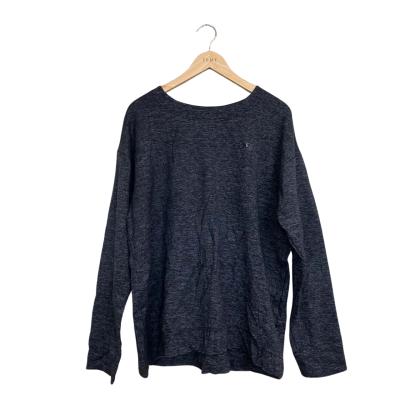 Running Bare Womens  Size 12 Long Sleeve Top Black  / Grey 
