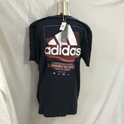 Nwt Adidas Mens  Size XL Short Sleeve T-shirt Navy Blue 