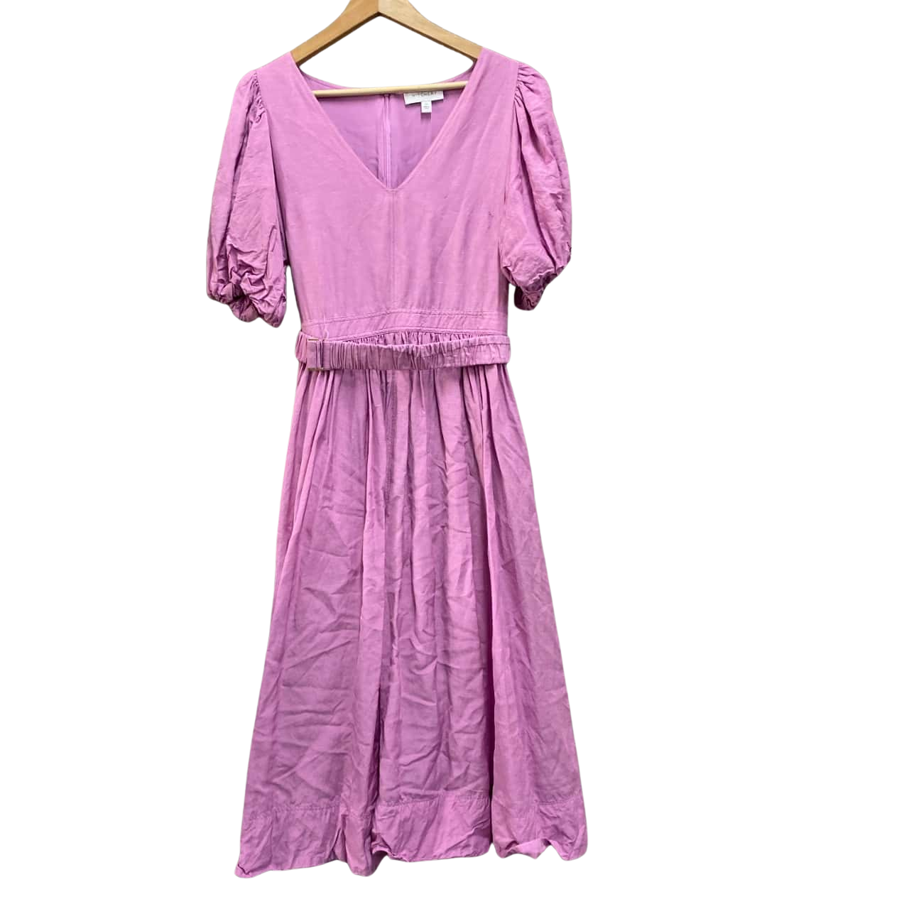 witchery purple dress Witchery High Neck Gather Dress in Lilac