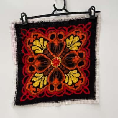 Retro Wool tapestry 36 cm Square