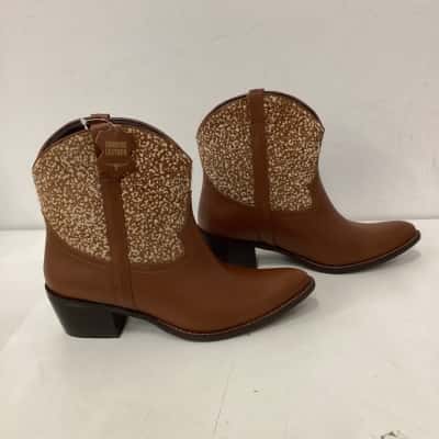  NEW - Golden Rams Australia Womens  Size 41 Brown Cowboy Boots