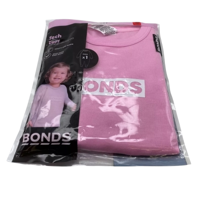 Bonds Kids  Size 12-18m Pink  Onesie Tech Zippy   HTH1 