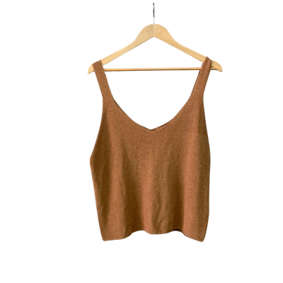 Morrison Womens  Size 4 Tank Top Brown RRP$149
