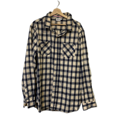 Okanui Mens  Size XXL Checked Cream shirt 