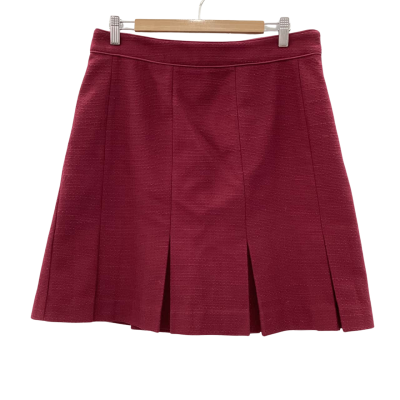 Alannah Hill Womens  Size 14 Pleated Skirt Maroon 