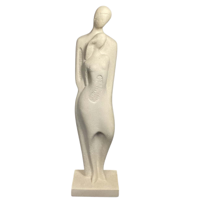 Modern Abstract Lovers Sculpture 