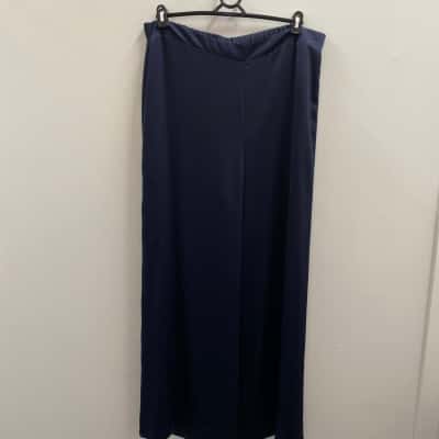 Joseph Ribkoff Womens  Size 18 Satin  Wide Leg Pants Blue 