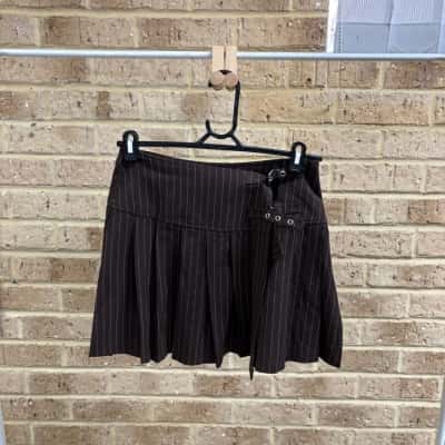 Neon Hart Womens addison pinstripe pleated skirt Size M 