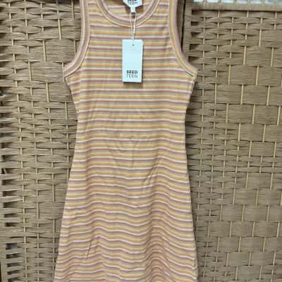 NWT Seed Heritage Teen Girls Size 14 Dresses Striped RRP $59.95 Summer Beach Party Spring Sleeveless Dress