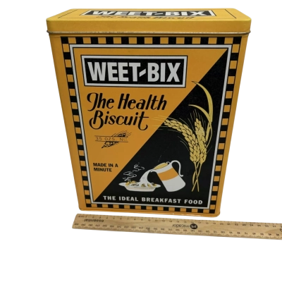 WeetBix biscuit tin