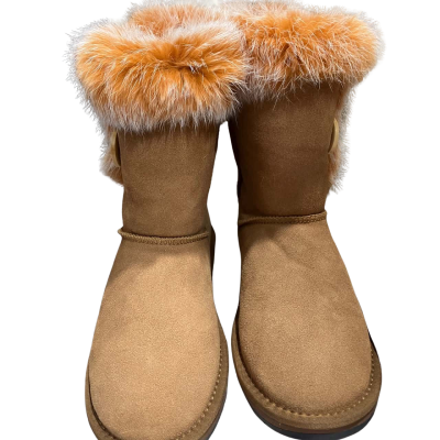  Australian Shepherd Ugg Womens  Size 8 Short Button Boots Brown 