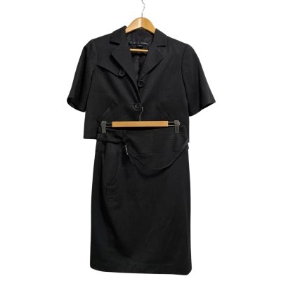 Basque Women’s Size 10 2-Piece Set with Charcoal Blazer and Skirt
