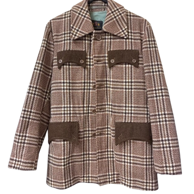 60s-70s Norman Scott Unisex Tweed Jacket M