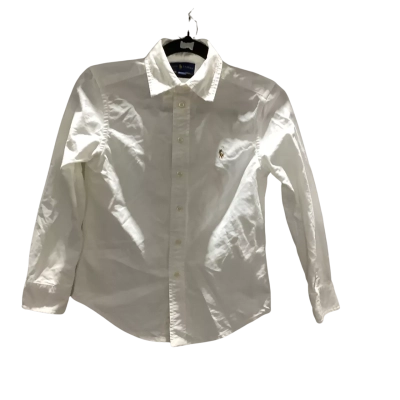 Ralph Lauren Boys Size 8 Long Sleeve Shirt White 
