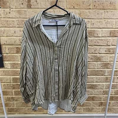 Sass clothing Womens Sullivan geo top Size 14 