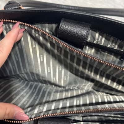 Mimco Womens Black  / Rose Gold D-Vine worker tote