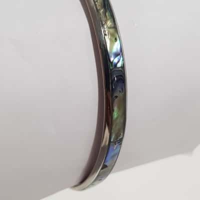 Womens Paua shell steel bangle