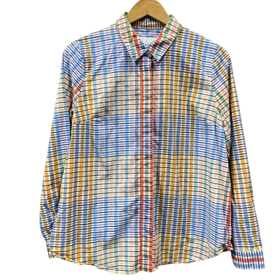 KowTow Colourful Checked Long Sleeve Shirt Size L