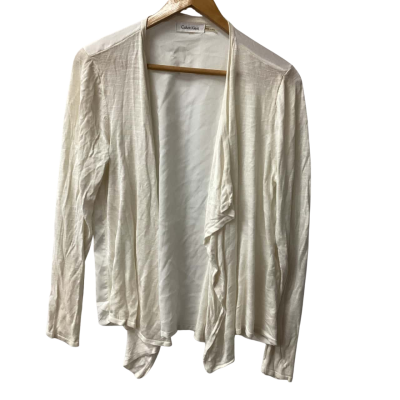 Calvin Klein Womens  Size S Cardigan White (i)